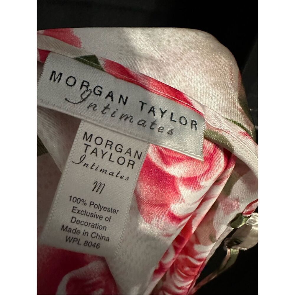 Beautiful Morgan Taylor Intimates Floral Lace Satin Babydoll Nightgown Size Medi - Picture 7 of 8